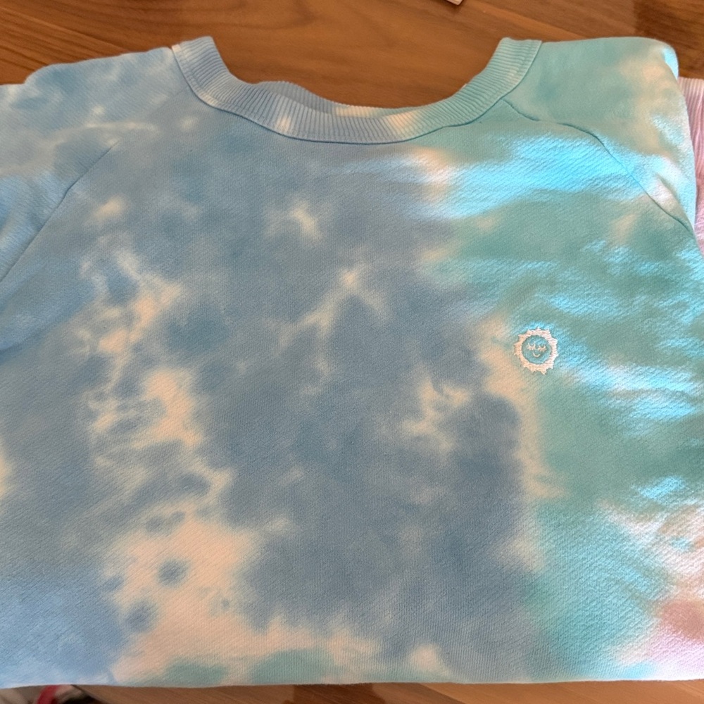 Big Bud Press Blue and Purple Tie-Dye Sweater Size Large